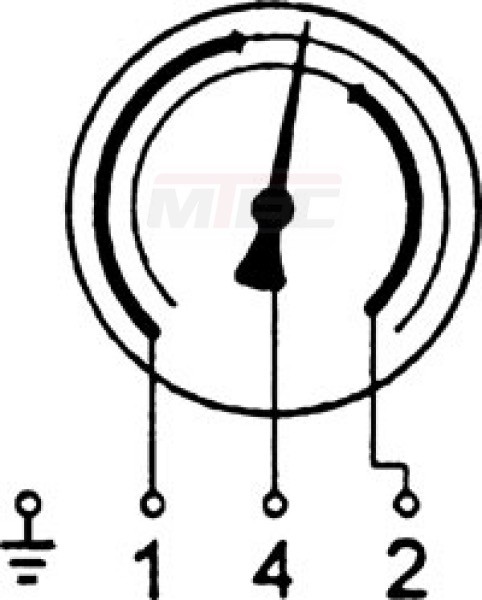 Kontaktmanometer (CrNi/Ms), senkr., Ø 100mm, 0 - 100 bar