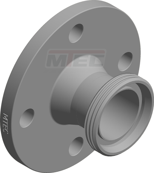 Adapter Flansch auf Milchgewinde